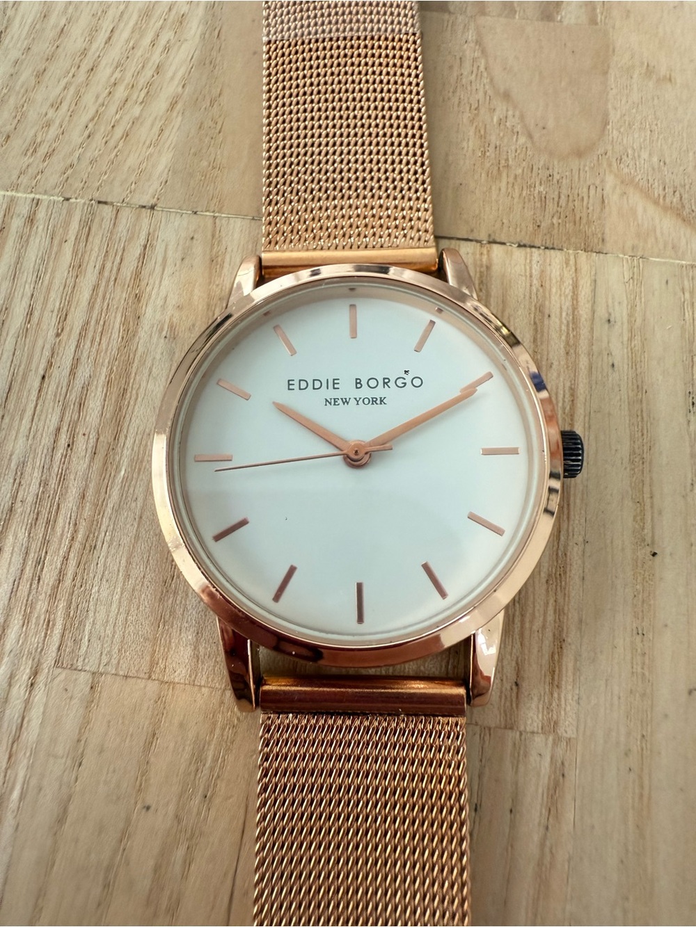 Eddie borgo ladies rose gold tone watch NEW BATTERY
